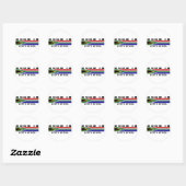 Geboren in Zuid-Afrika Ronde Sticker (Vel)