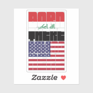 Geboren Irak Toebehoren Amerikaans Sticker