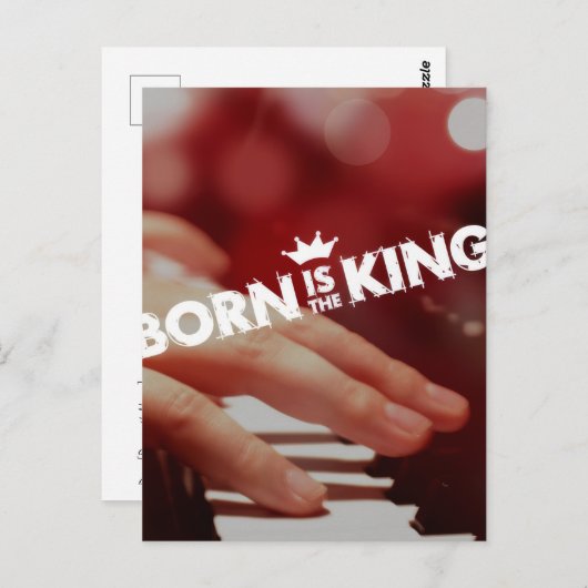 Geboren is de koning briefkaart (Voorkant / Achterkant)