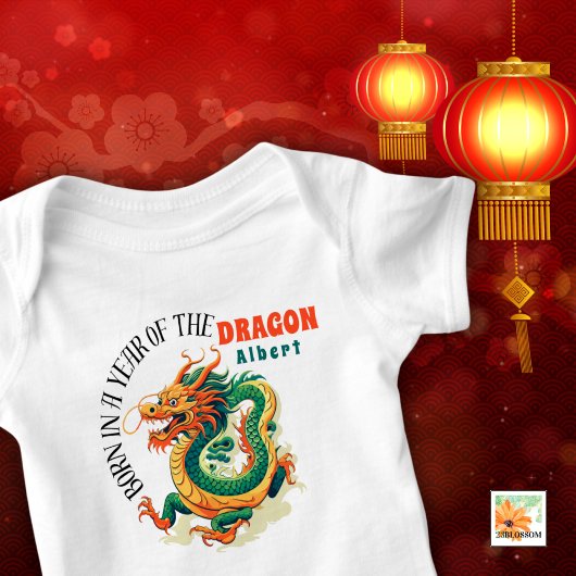 Geboren jaar van de naam van de Dragon baby Romper