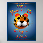 Geboren jaar van de tijgerafdrukken poster (Voorkant)