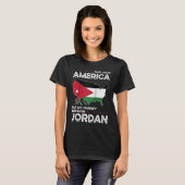 Geboren Jordaanse Jordaan Amerikaans staatsburgers T-shirt (Voorkant volledig)