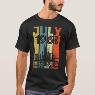 Geboren Juli 1963 60e verjaardag T-shirt