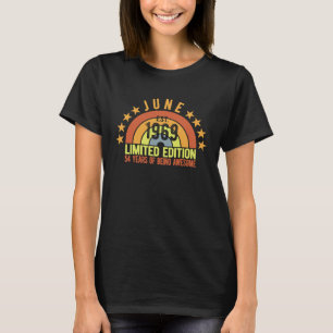 Geboren Juni 1969 54ste Verjaardagsfeestje T-shirt