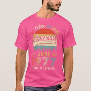 Geboren juni 1977 45e verjaardag gemaakt in 1977 4 t-shirt