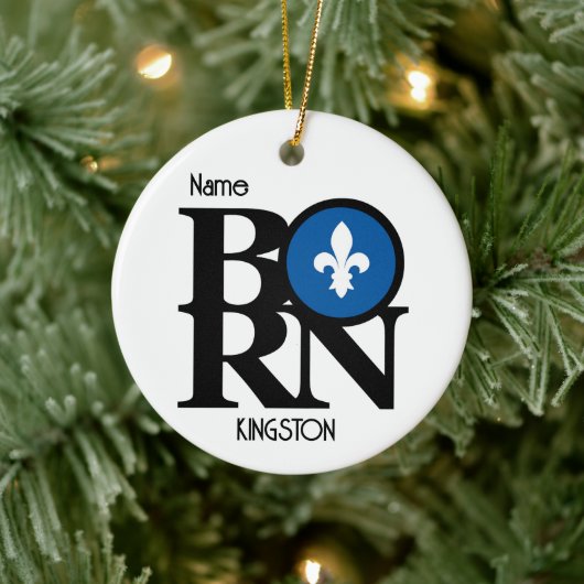 GEBOREN Kingston Quebec Keramisch Ornament (Boom)