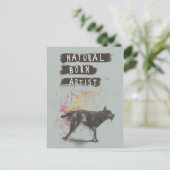 geboren kunstenaar briefkaart (Staand voorkant)