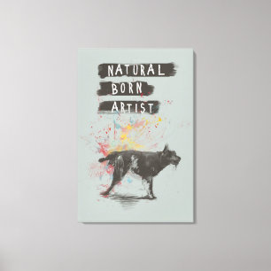 geboren kunstenaar canvas afdruk