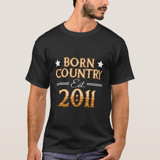 Geboren land EST 2011 T-shirt (Voorkant)