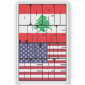 Geboren Libanon Behorend Amerikaans Sticker (Voorkant)