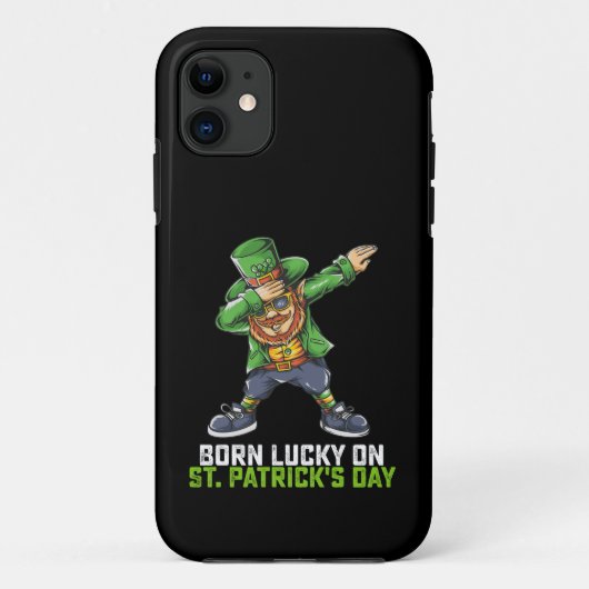 Geboren Lucky op St Patrick's Day Dabbing Verjaard Case-Mate iPhone Case (Achterkant)