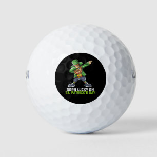 Geboren Lucky op St Patrick's Day Dabbing Verjaard Golfballen