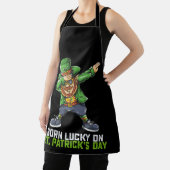 Geboren Lucky op St Patrick's Day Dabbing Verjaard Schort (Insitu)