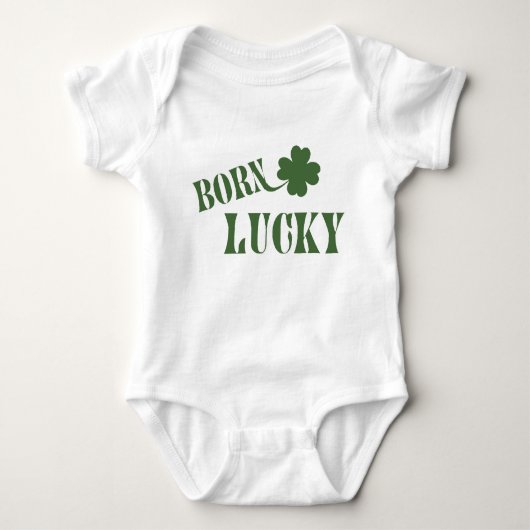 Geboren Lucky St Patricks Baby Bodysuit (Voorkant)