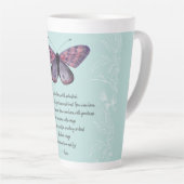 Geboren met de Rumi Quote Butterfly Latte Mok (Rechterhoek)