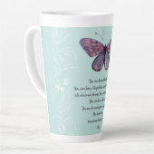 Geboren met de Rumi Quote Butterfly Latte Mok (Linkerhoek)