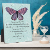 Geboren met de Rumi Quote Butterfly-tablet Fotoplaat (Zijkant)
