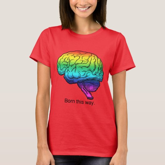 GEBOREN MET DIT BREIN T-SHIRT (Voorkant)