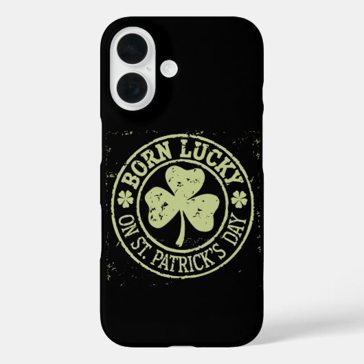 Geboren met geluk op St. Patrick's Day Ierse verja Case-Mate iPhone Case (Achterkant)