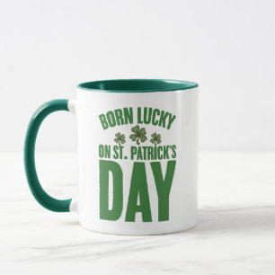 Geboren met geluk op St. Patrick's Day Ierse verja Mok