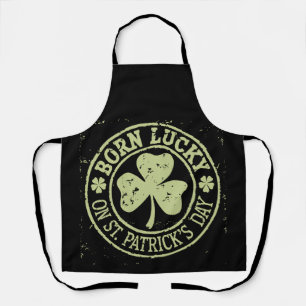 Geboren met geluk op St. Patrick's Day Ierse verja Schort
