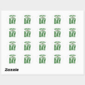 Geboren met geluk op St Patrick's Day Ierse verjaa Ronde Sticker (Vel)