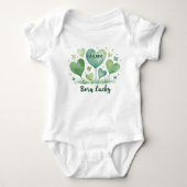 Geboren met geluk voor clover-bedekte schatjes romper (Voorkant)