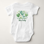 Geboren met geluk voor clover-bedekte schatjes romper (Achterkant)