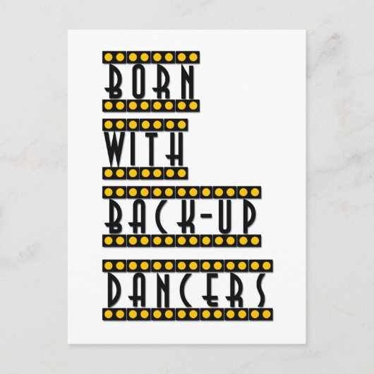 Geboren met het briefkaart van de Dancers van de B (Voorkant)