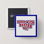 Geboren met Schaatsen op T-shirts en cadeautjes Vierkante Button 5,1 Cm (Voorkant /achterkant)