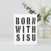 Geboren met Sisu Briefkaart (Staand voorkant)