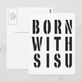 Geboren met Sisu Briefkaart (Voorkant / Achterkant)