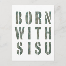 Geboren met Sisu Camo 1 Briefkaart