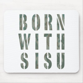 Geboren met Sisu Camo 1 Muismat