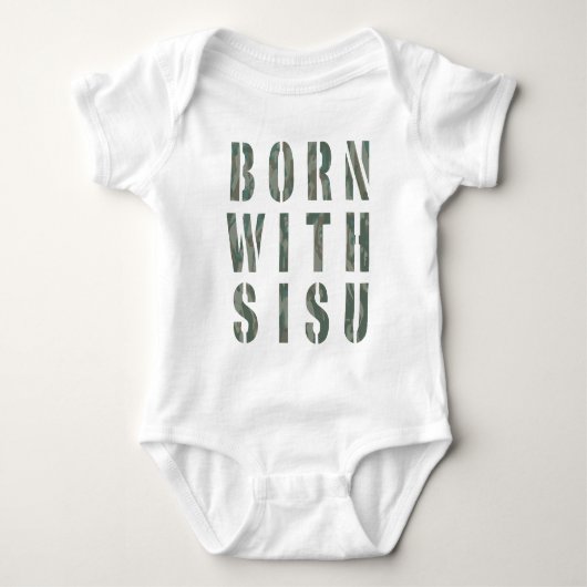 Geboren met Sisu Camo 1 Romper (Voorkant)