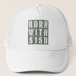 Geboren met Sisu Camo 3 Trucker Pet