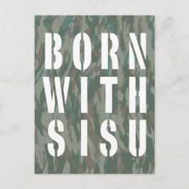 Geboren met Sisu Donker Briefkaart