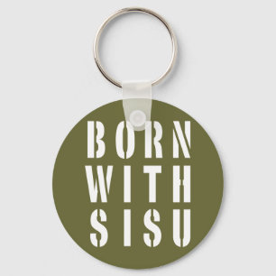 Geboren met Sisu Donker Sleutelhanger