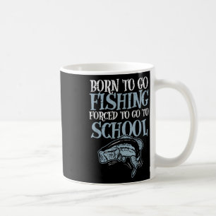 Geboren met vissen Gedwongen naar school Funny B V Koffiemok