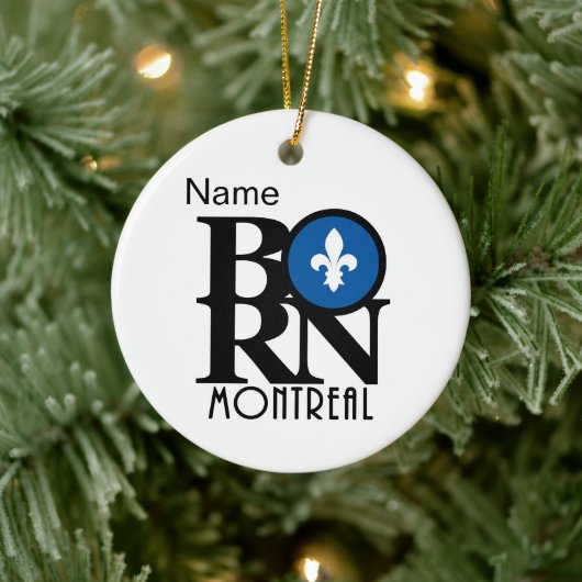 GEBOREN Montreal Custom Keramisch Ornament (Boom)