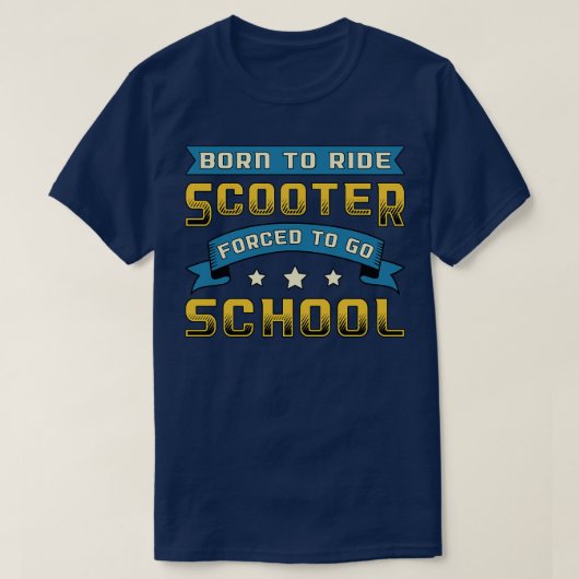 Geboren naar de scooter-driver van Ride Scoter T-shirt (Design voorkant)