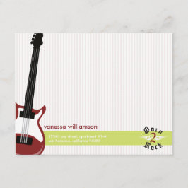 Geboren naar Rock. Aangepaste platte notitiekaarte Notitiekaartje