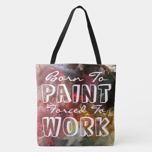 Geboren naar verf Canvas tas (Voorkant)