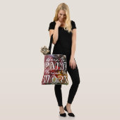 Geboren naar verf Canvas tas (Op model)