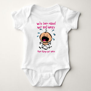 Geboren Natte Hongerige Baby Slaapzak Romper