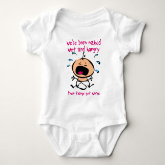 Geboren Natte Hongerige Baby Slaapzak Romper