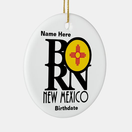 GEBOREN New Mexico Custom Keramisch Ornament (Rechts)