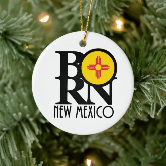 GEBOREN New Mexico Keramisch Ornament (Boom)