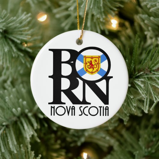 GEBOREN Nova Scotia Keramisch Ornament (Boom)