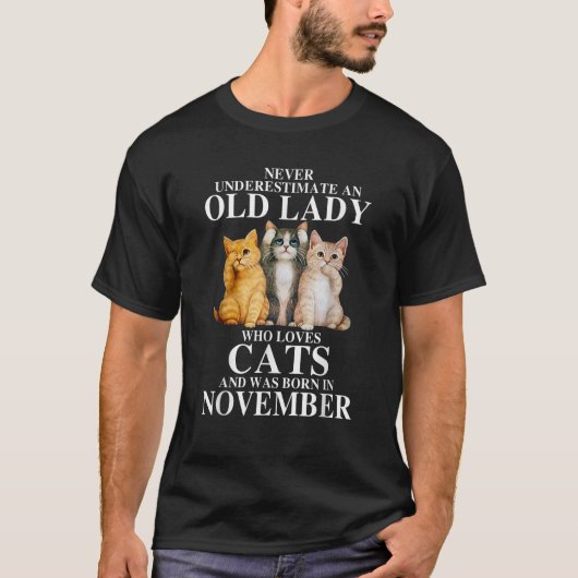 geboren NOVEMBER T Shirt (Voorkant)